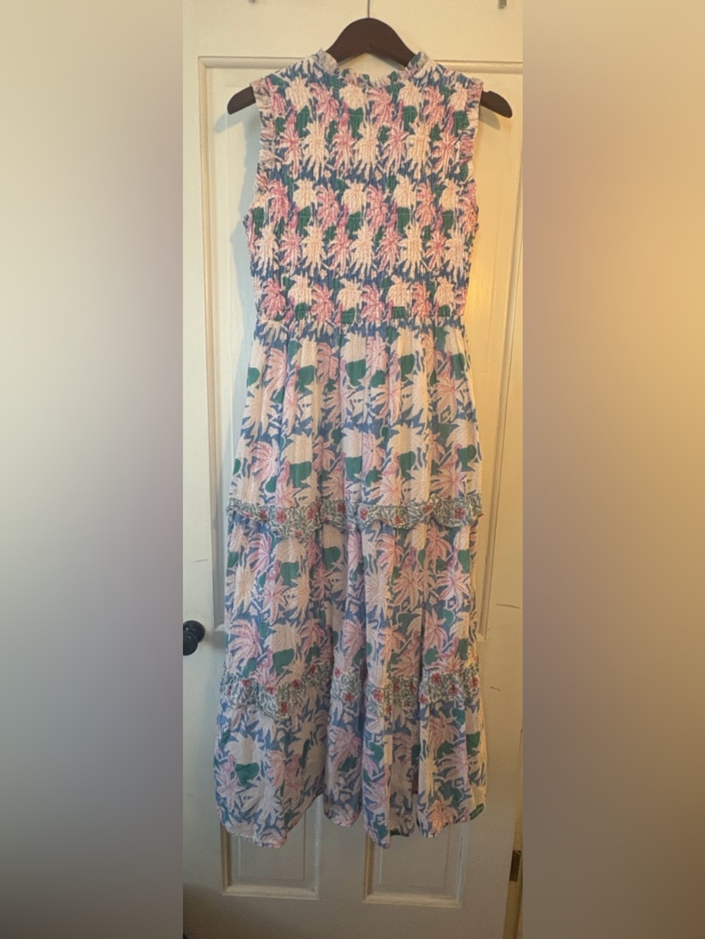 Oliphant Floral Smocked Tiered Maxi Dress